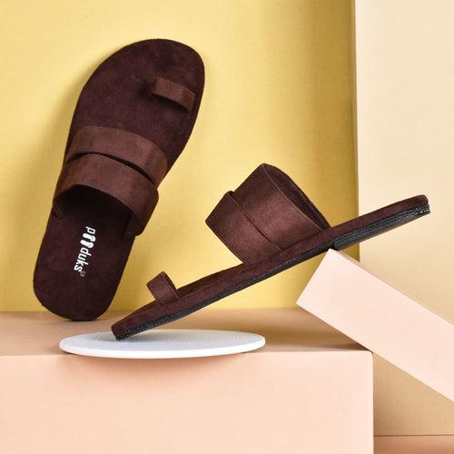 Uri Toe-Ring Vegan Suede Slides Men