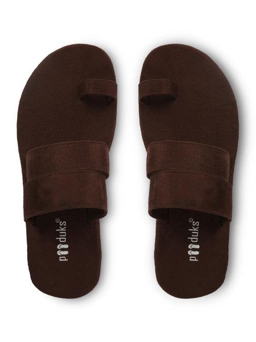 Uri Toe-Ring Vegan Suede Slides Men Thrift Edit