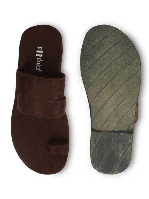 Uri Toe-Ring Vegan Suede Slides Men Thrift Edit