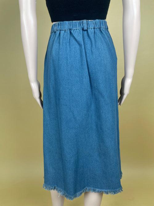 Long Denim Skirt 5008