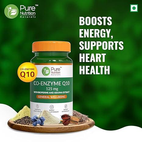 Co-Enzyme Q10 (CoQ10 - 125mg) with Bioperine & Arjuna Extract - 60 Veg Capsules