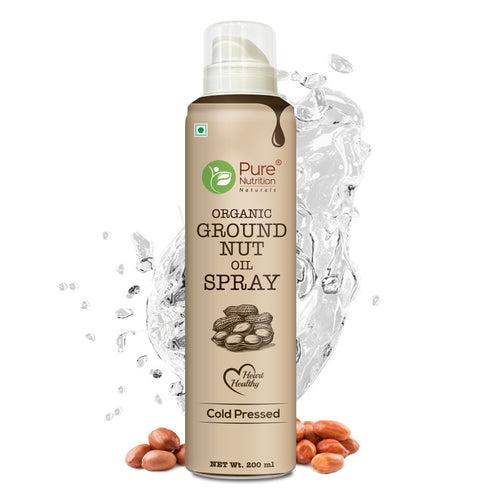 Organic Groundnut Oil Spray |100% Pure | Cold Pressed Oil for Heart Health & Rich in antioxidants