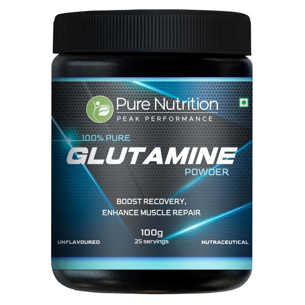 Glutamine Powder 100g | Post Workout Supplement Amino Acid for Muscle Growth | Unflavoured