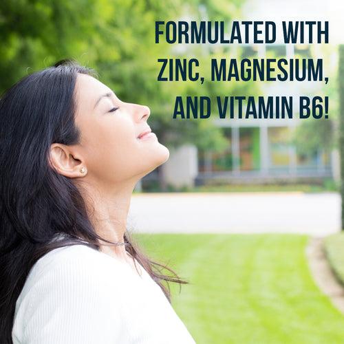 Zinc-ZMA with Magnesium & Vitamin B6 | Boosts Immunity & Supports Bone Health - 60 Tabs