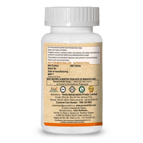 Magnesium Oxide Supports Nerve Health & Muscle Strength - 60 Tablets