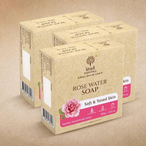 Rose Water Soap (Pack of 3)