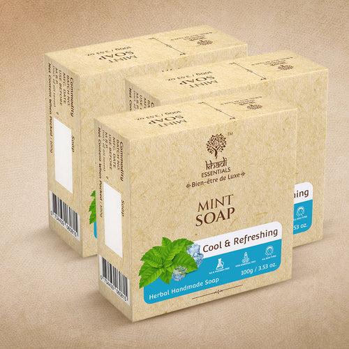 Mint Soap for Cool & Refreshing Skin (Pack of 3)