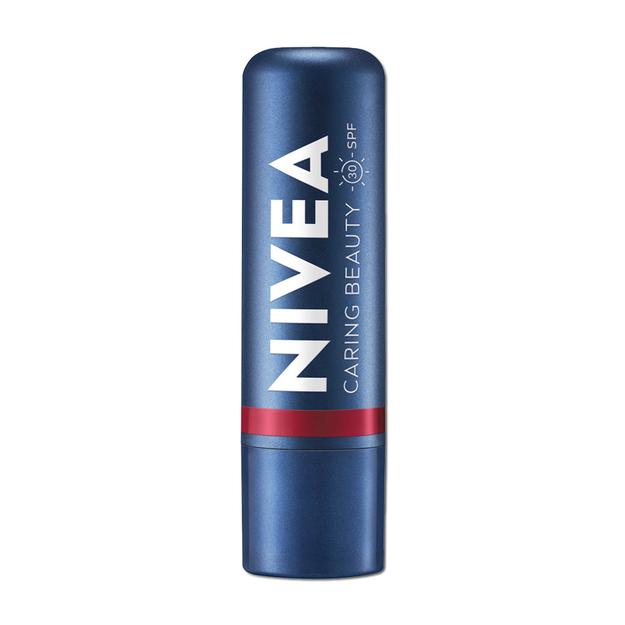 NIVEA Lip Caring Beauty RED Lip Balm | Lip & Cheek Tint with SPF 30