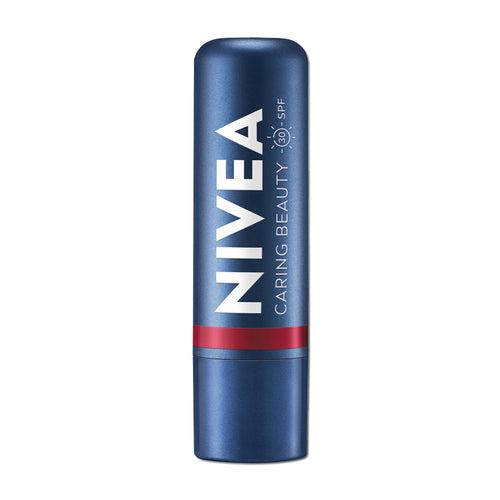 NIVEA Lip Caring Beauty RED Lip Balm | Lip & Cheek Tint with SPF 30