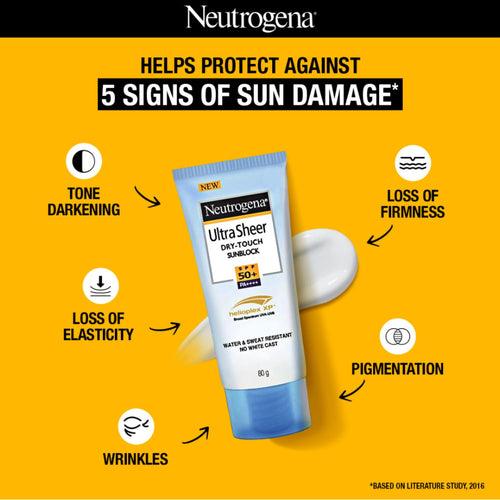 Neutrogena Ultra Sheer Dry Touch Sunblock, SPF 50+ Sunscreen 80g