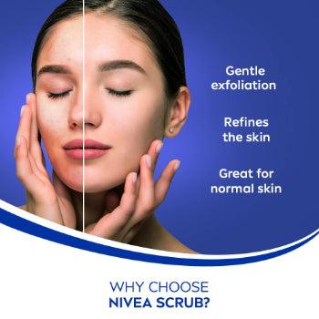 NIVEA Women Face Wash, Skin Refining Scrub with Vitamin E, 150 ml