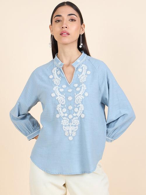 Gipsy Stylish Women Tunics Collection Sage Blue