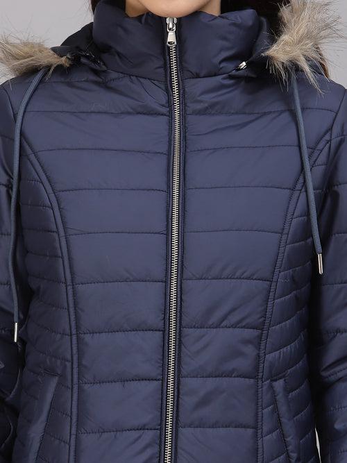 Navy Regular Fit Winter Jacket for Gipsy Women – Stylish & Cozy Winter Collection