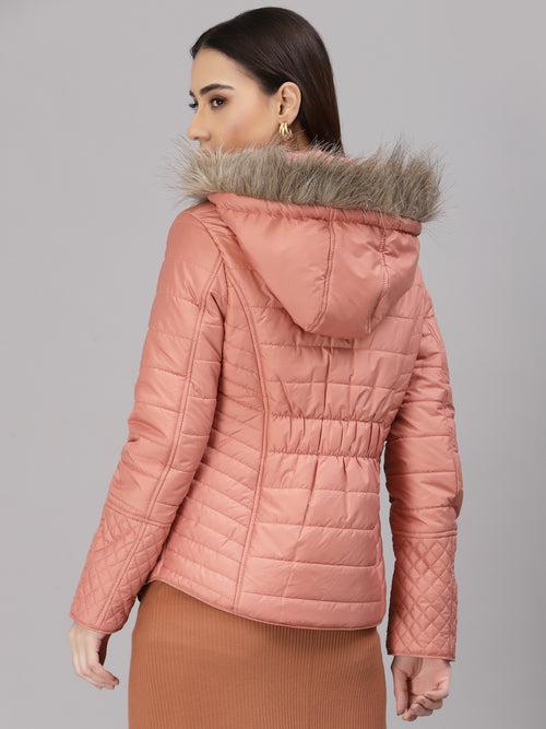 Onion Pink Regular Fit Winter Jacket for Gipsy Women – Stylish & Cozy Winter Collection