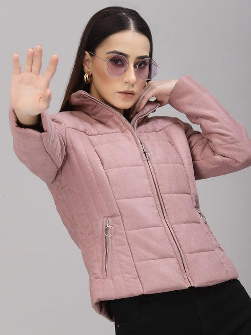 Rose Gold Regular Fit Winter Jacket for Gipsy Women – Stylish & Cozy Winter Collection