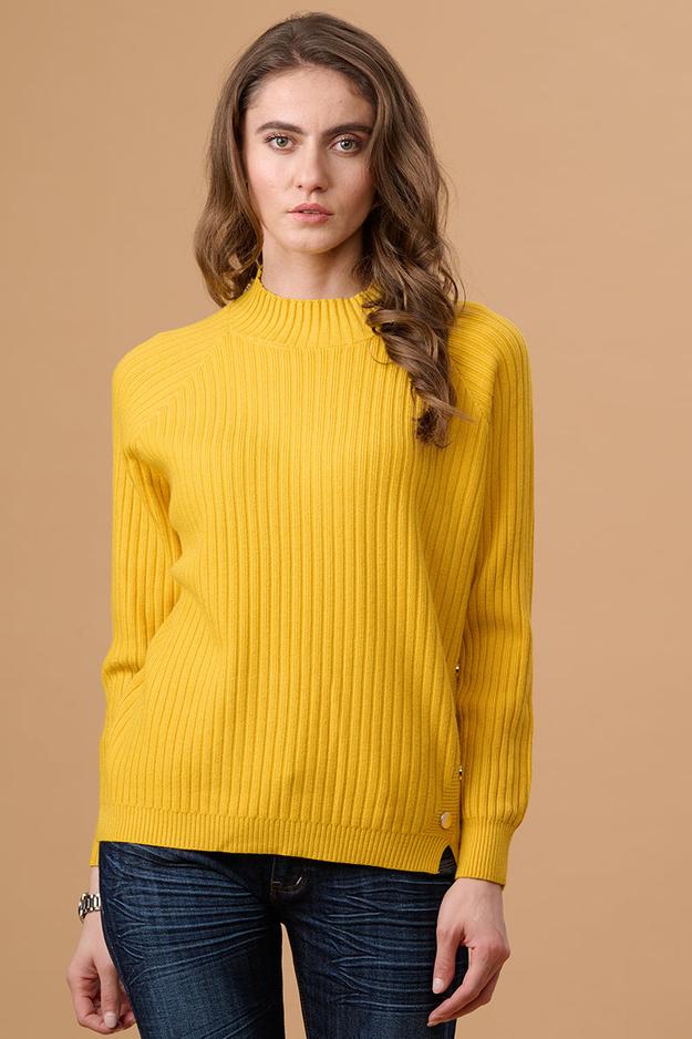 Mustard Regular Fit Sweater for Gipsy Women – Stylish & Cozy Winter Collection