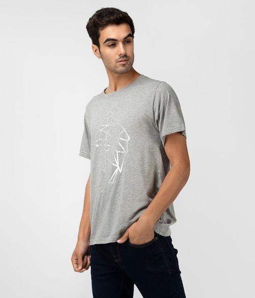 Grey Wolf Printed Mens T-Shirt