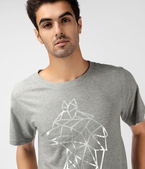 Grey Wolf Printed Mens T-Shirt