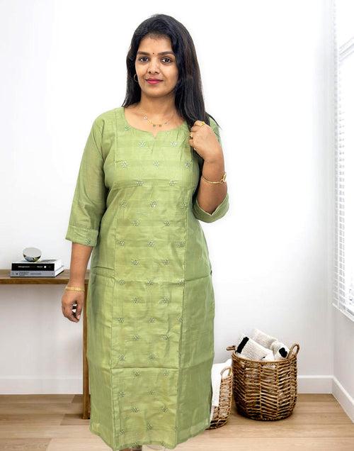 020424C (E3270) BUDGET FRIENDLY KURTI - Dusty Green