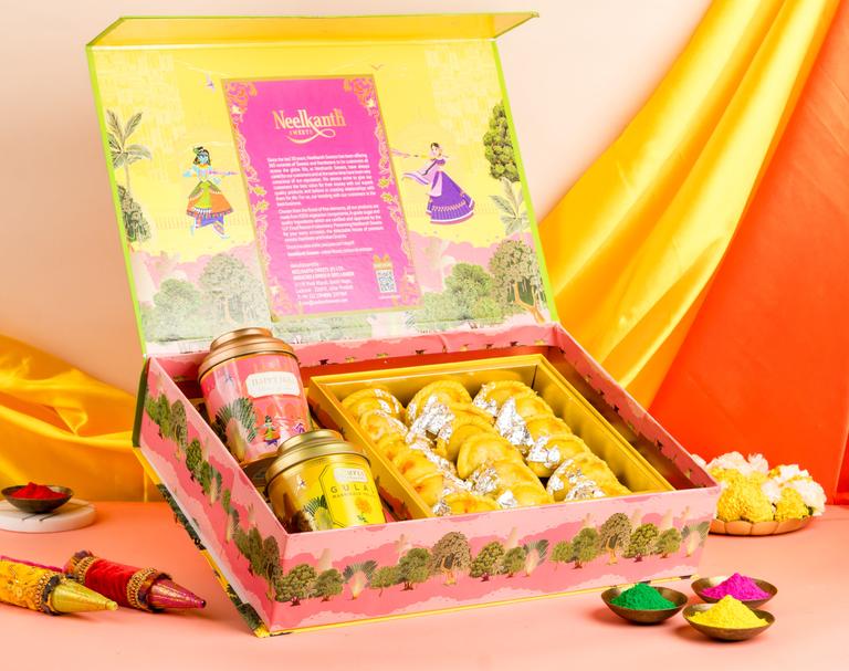 Radha Krishna Holi Gujiya Hamper Box #5