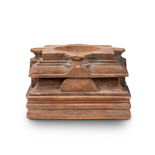 Antique Wooden Base Candle Stand