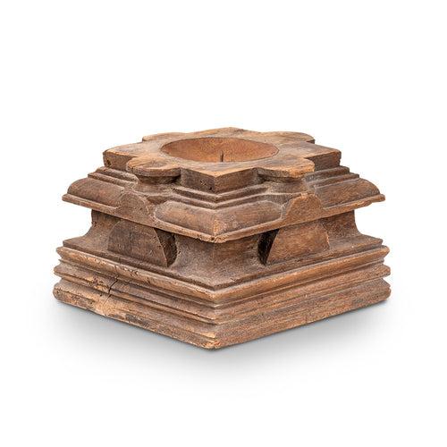 Antique Wooden Base Candle Stand