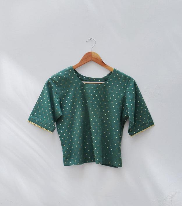 green blouse