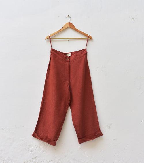 Rust cotton linen co ord set