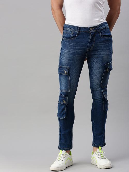 DENIM JEANS FOR MEN HAVING SIX POCKETS