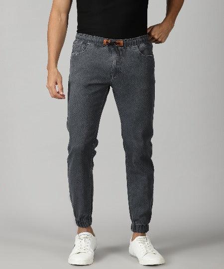 Grey Denim Stylish Jogger For's Men