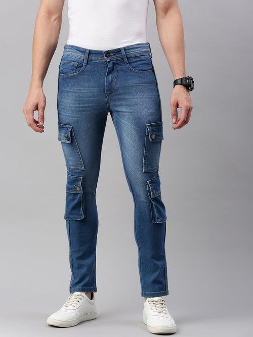 DENIM JEANS FOR MEN HAVING SIX POCKETS