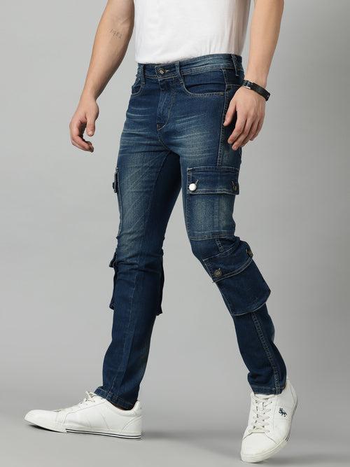 DENIM JEANS FOR MEN HAVING SIX POCKETS