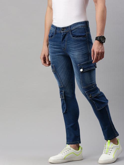 DENIM JEANS FOR MEN HAVING SIX POCKETS