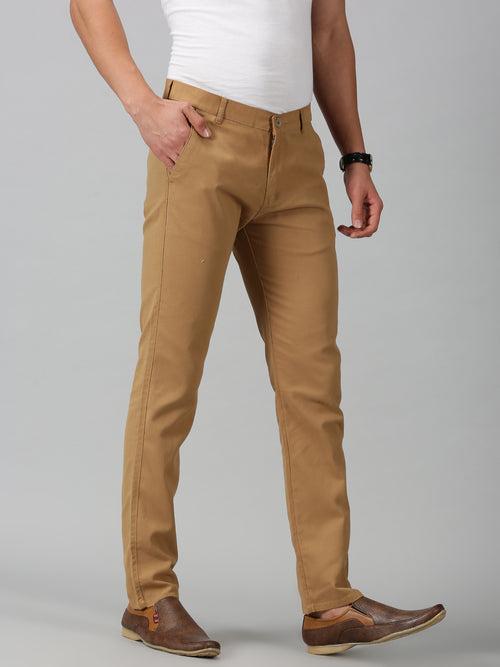 Khaki Cotton Trouser For Men's