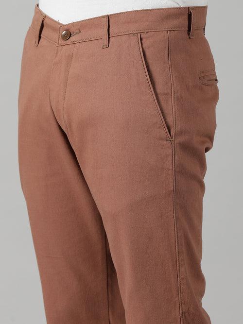 Rust Cotton Trouser For Men's