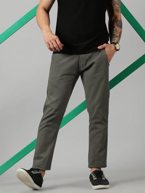 Sea Green Cotton Trouser For Men's