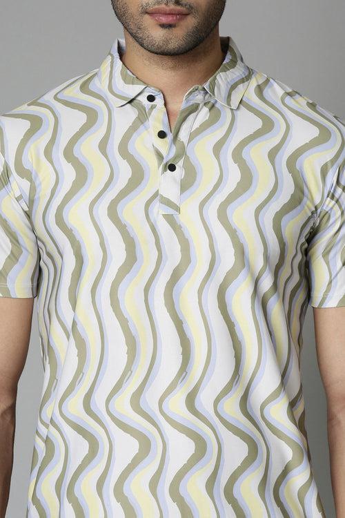 Citrus Printed Polo T-Shirt