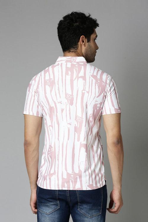 Coral Printed Polo T-Shirt
