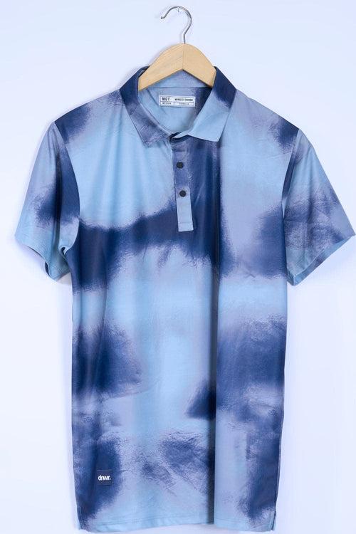 Sea-Foam Printed Polo T-Shirt