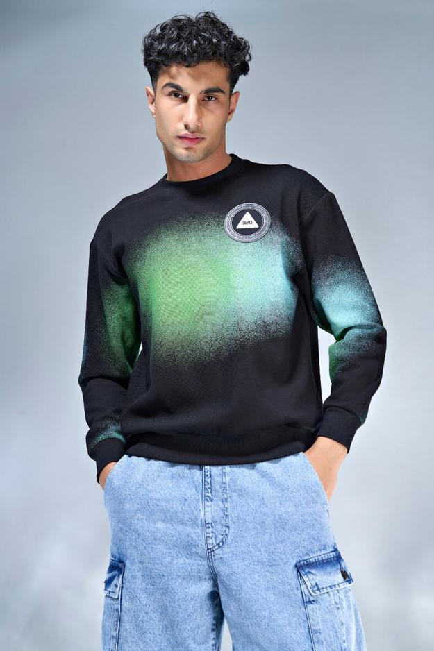 Black Aurora Oversized Sweatshirt