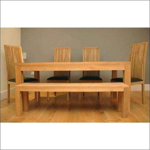 Indian Teak Wood Dining Table With 4 Chairs And 1 Bench TDT-2201