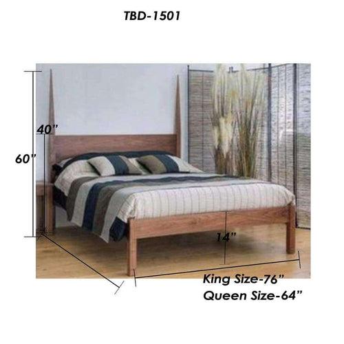 Teak Wood 2 Poster Bed TBD-1501