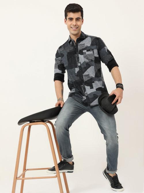 Men's  Abstract Printed Shirt