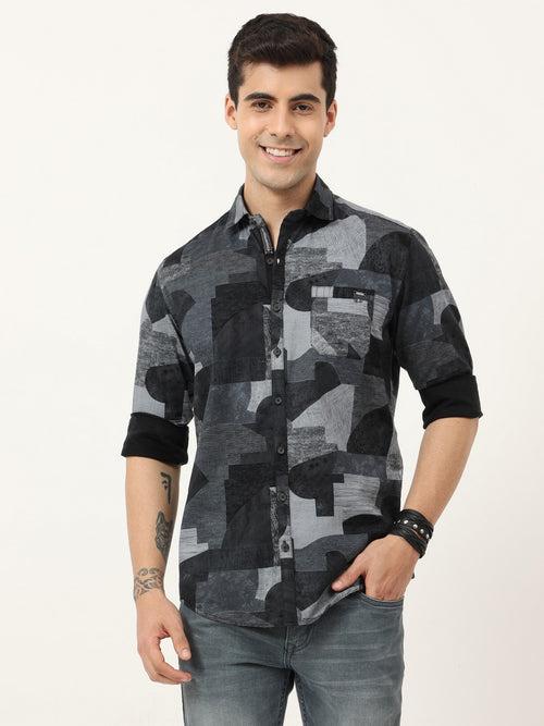 Men's  Abstract Printed Shirt