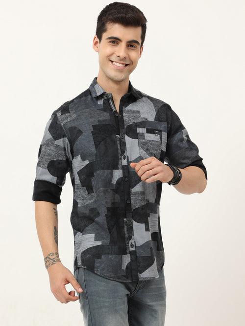 Men's  Abstract Printed Shirt