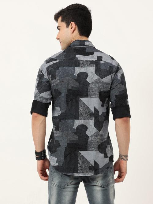 Men's  Abstract Printed Shirt