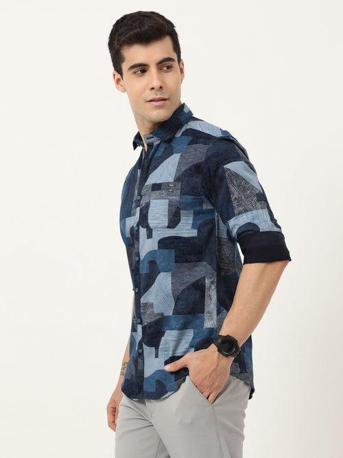 Men's  Abstract Printed Shirt