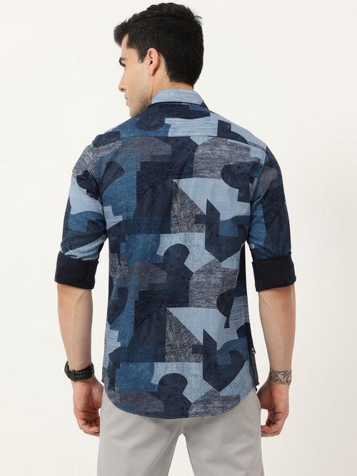 Men's  Abstract Printed Shirt