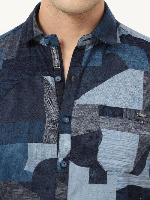 Men's  Abstract Printed Shirt