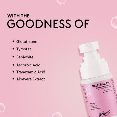 Zobha GlutaGlam Face Serum with Glutathione, Tyrostat and Sepiwhite